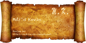Mód Kevin névjegykártya