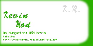 kevin mod business card