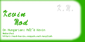kevin mod business card
